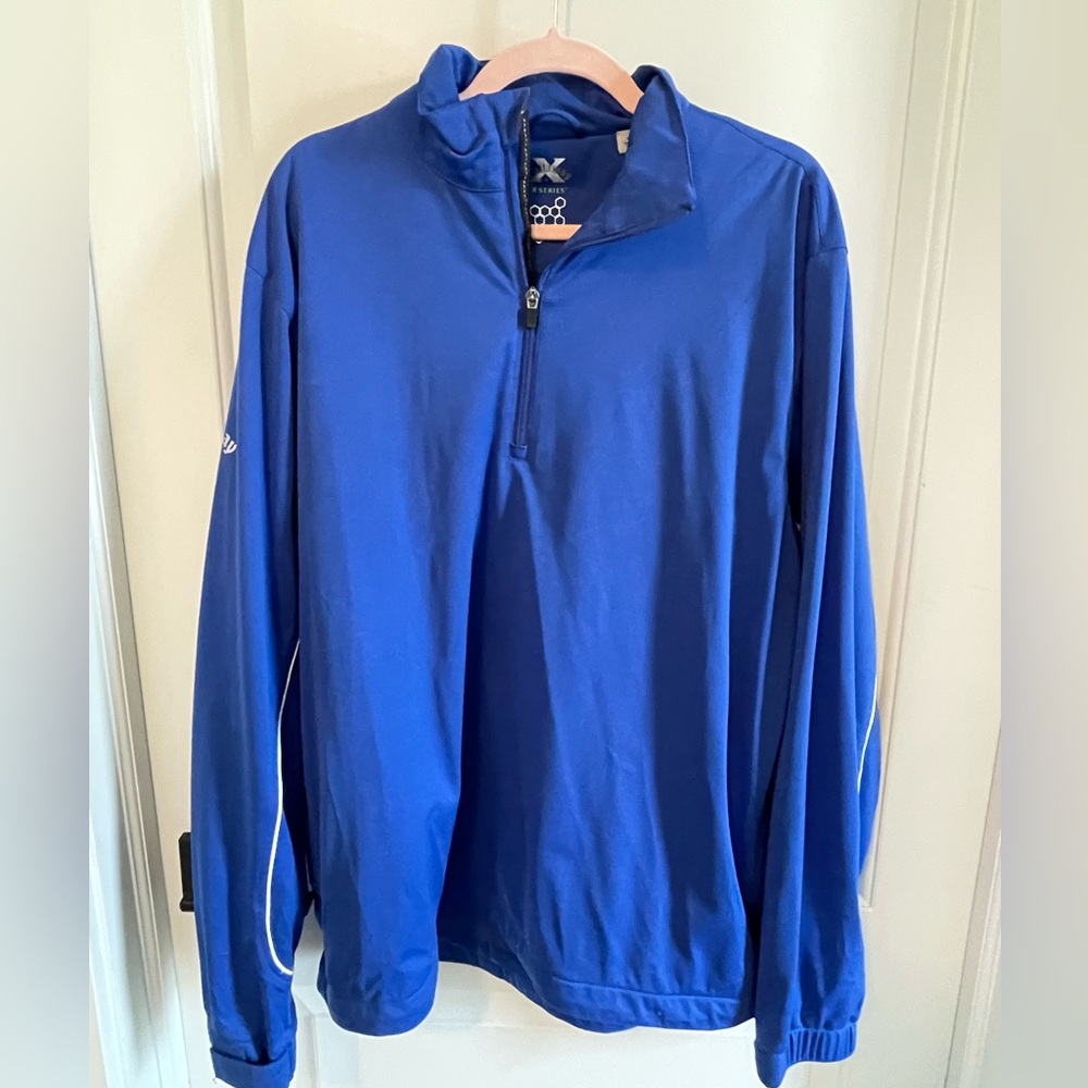 Callaway Men’s Blue Quarter-Zip Golf Pullover XL